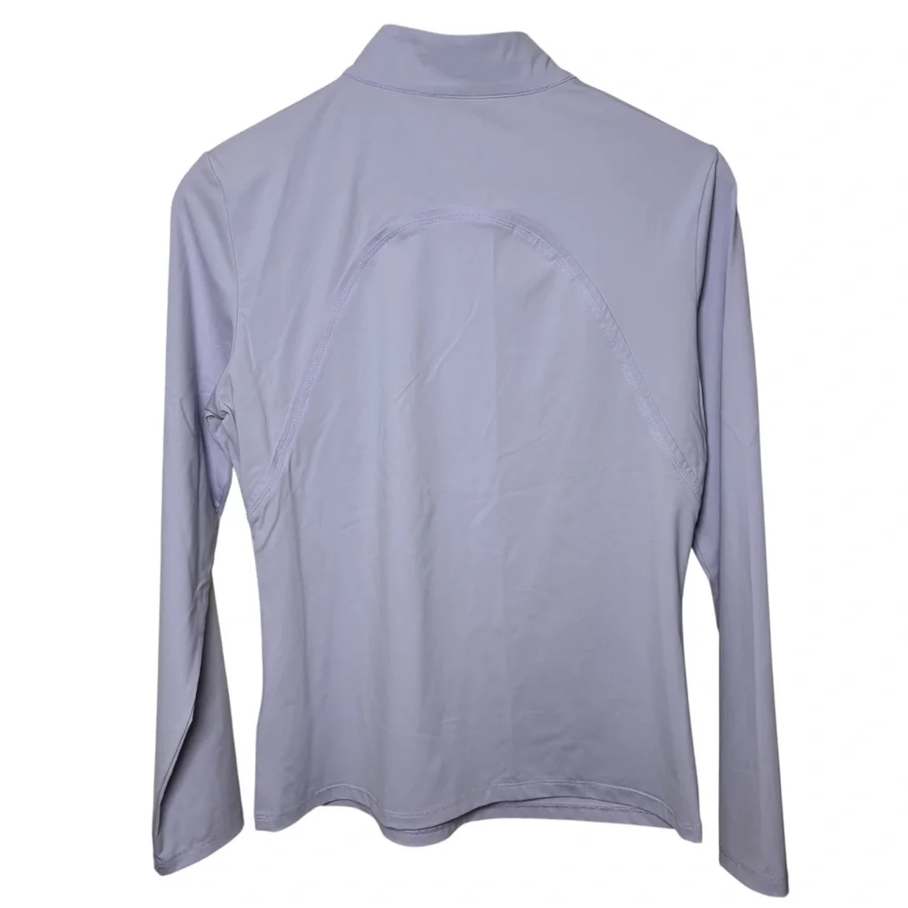 Cegolfs Golf Top Shirt Women Medium Long Sleeve Lilac Quarter Zip Pickleball NEW